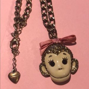 Betsey Johnson monkey necklace